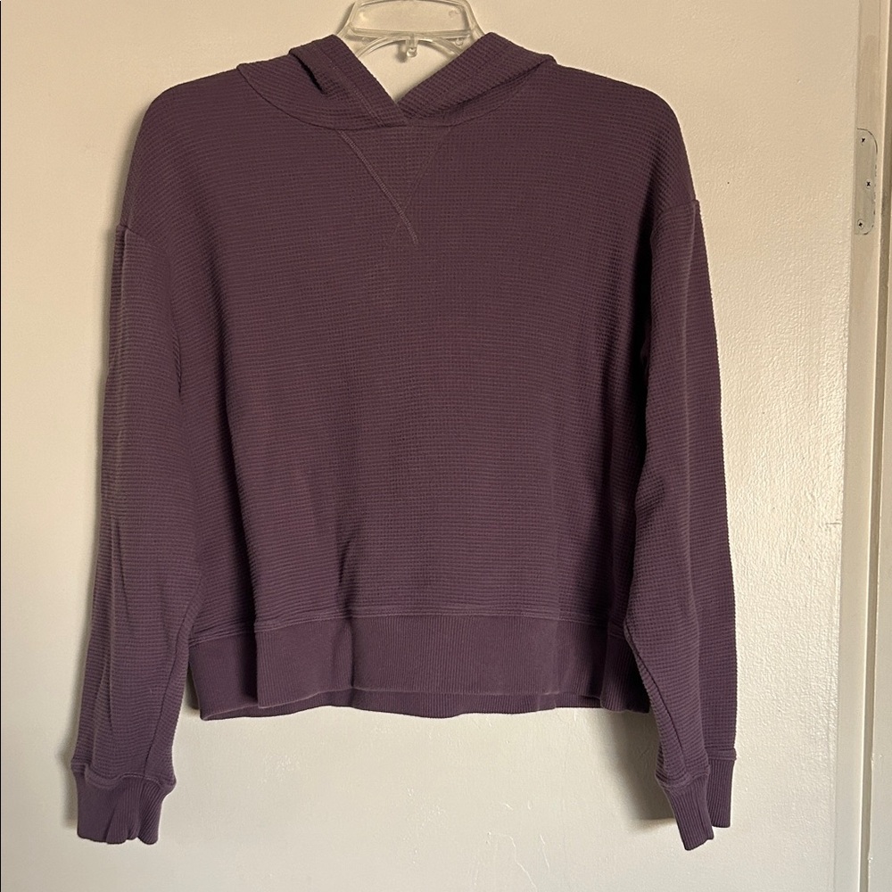 Haven Well Within Cropped Waffle Knit Hoodie Sweatshirt